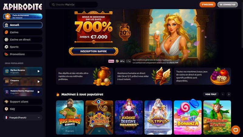 En savoir plus sur aphrodite live casino